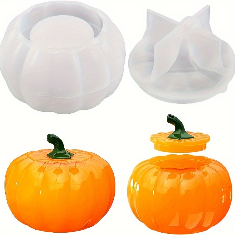 Candle Mold Silicone - 2pcs Pumpkin Jar Silicone Molds Halloween