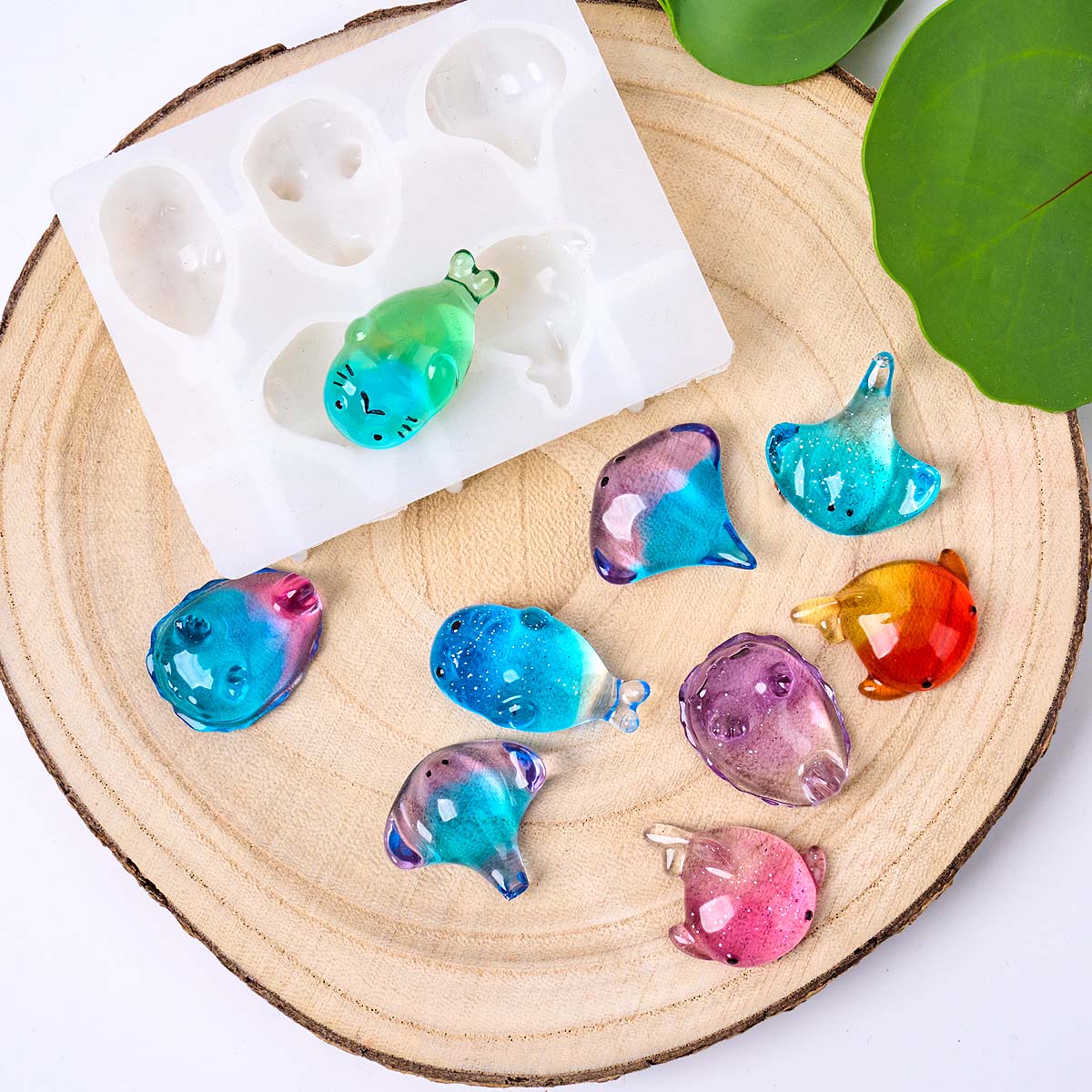 3D Healing Kawaii Manta Ray Wh - đánh giá và giá Candle Mold Silicone