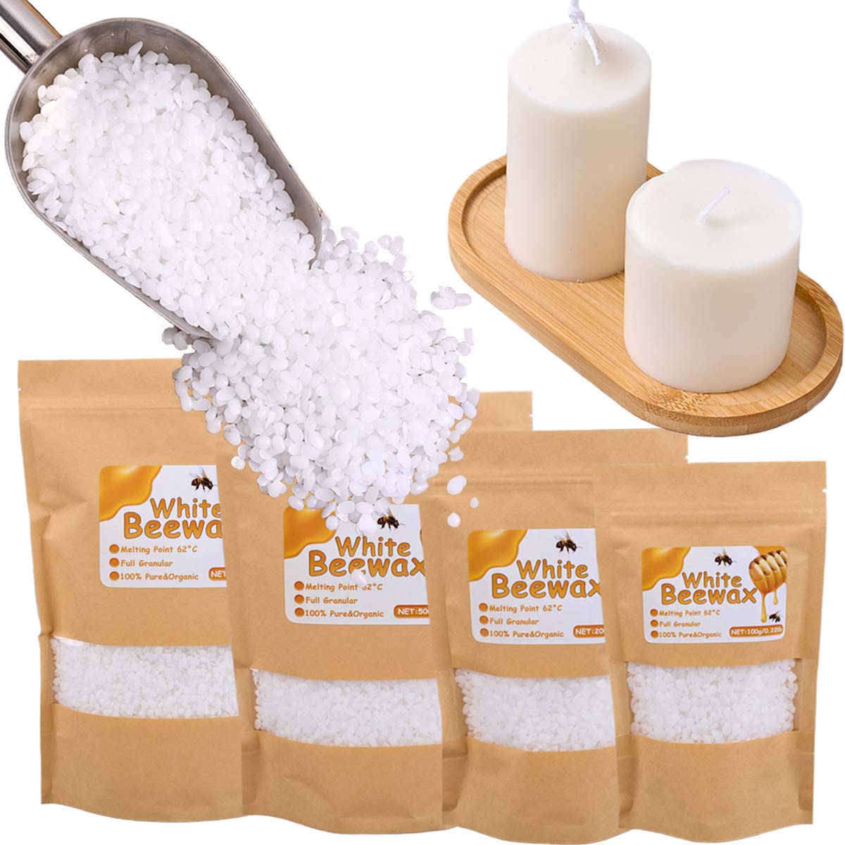 White Beeswax Pure Natural Gra - đánh giá và giá Candle Making With Beeswax