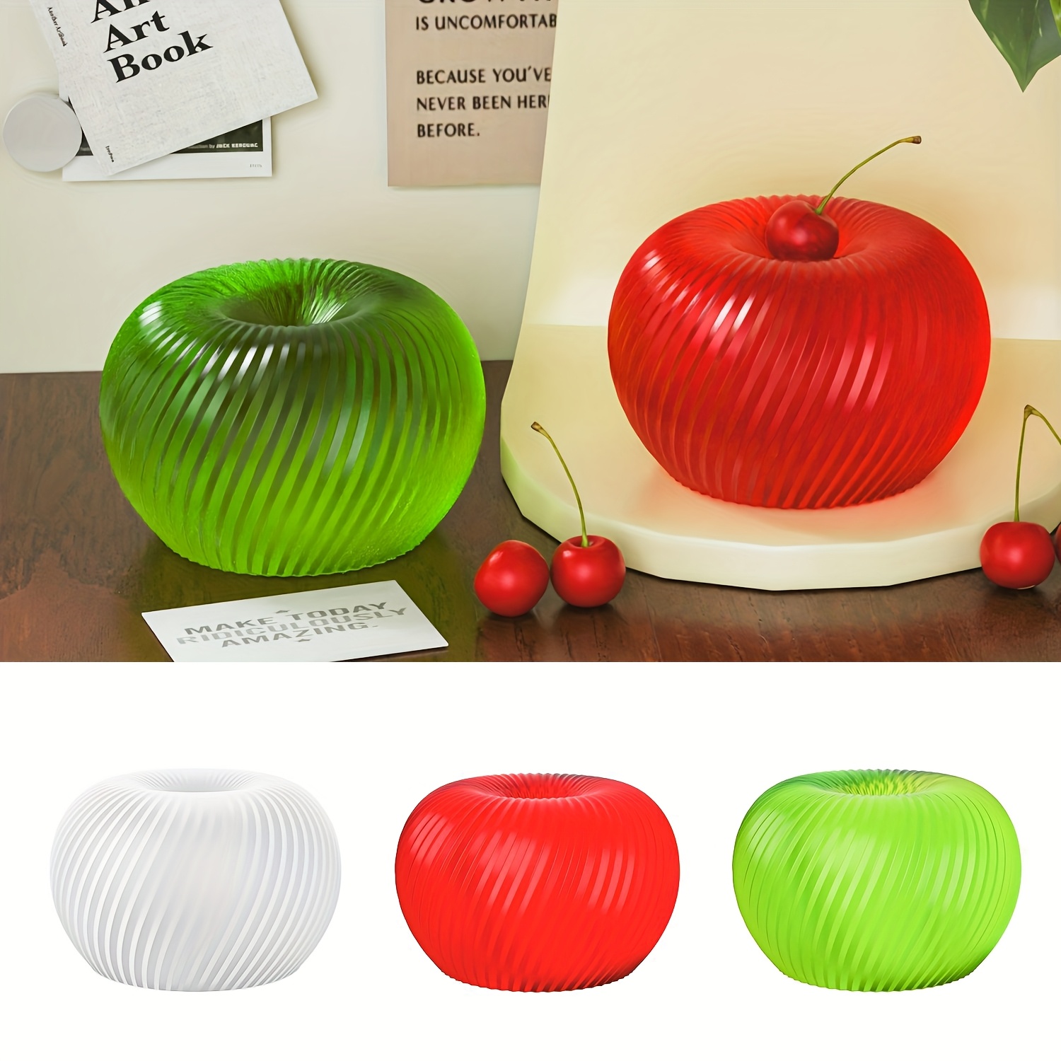 A trendy red apple silicone mo - đánh giá và giá Candle Mold Silicone