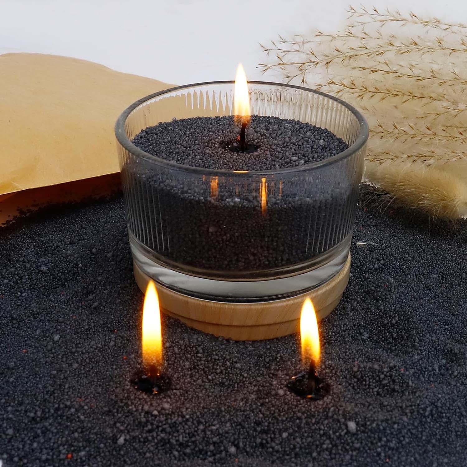 Black Candle Sand with Wick, 2 - đánh giá và giá Candle Making With Beeswax