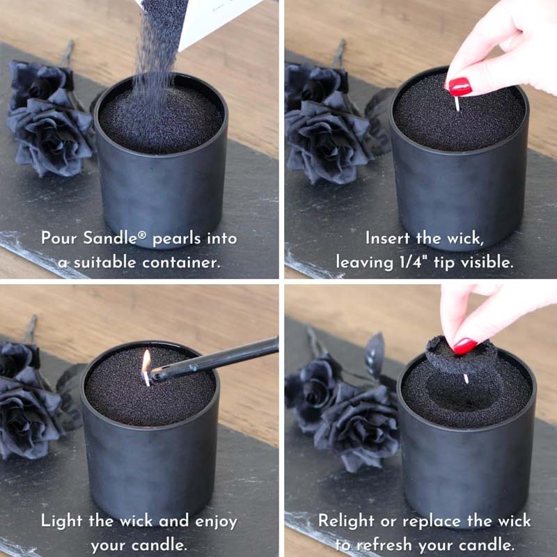 Black Candle Sand with Wick, 2 - đánh giá và giá Candle Making With Beeswax