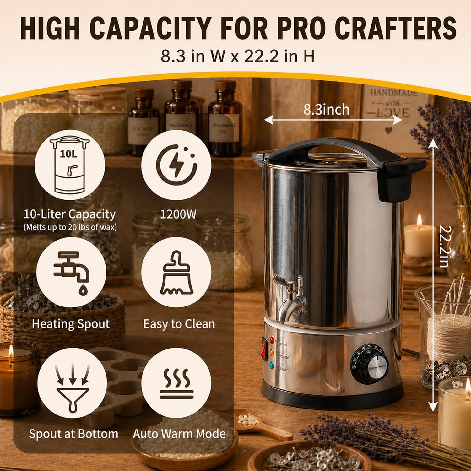 10L Wax Melter for Candle Maki - đánh giá và giá Candle Making Tempe